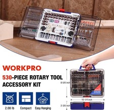 WORKPRO 530PCS Dremel Rotary Tool Accessories Kit Grinding Sanding Polishing Set picture