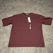 Uniqlo U AIRism Cotton Boxy Oversized T-Shirt Purple Medium picture