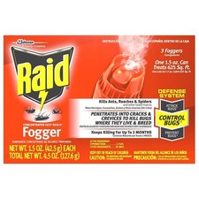 RAID® CONCENTRATED DEEP REACH-FOGGER for ROACHES-FLEAS-ANTS 1.5 OZ-3 PACK picture