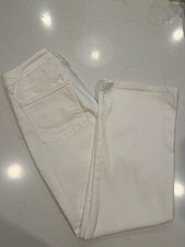 Good American Good Legs Crop Mini Boot Size 8/29 White Denim Jeans picture