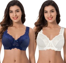 Curve Muse Women's Minimizer Unlined / Unpadded Underwire Bra 36DDD 2-Pack picture