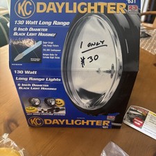 (1) Vintage KC HiLiTES Daylighter #631 6” 130W Light + (2) Yellow Smiley Covers picture