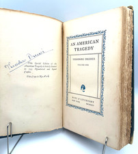 SIGNED An American Tragedy Theodore Dreiser Limited 2 Vol Set 1925 [JMH] picture