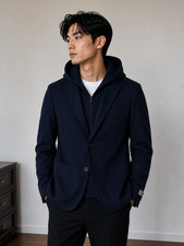 Giasone Austin Hood  Jacket with Detachable Bib and Hood  Size 44R picture