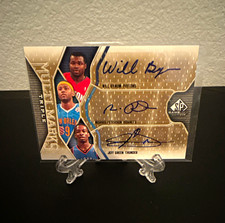 2009-10 SP Game Used Will Bynum Morris Peterson Jeff Green Autograph /75 MT-PBG picture
