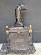 Antique c1880 Portland Stove Foundry No 76 Cast Iron Franklin Fireplace GTown DC picture