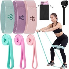 3 Level Resistance Bands Set - Fabric Workout Bands for Strength Training & Fitn picture