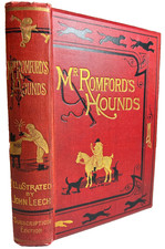 Antique Victorian Book Ornate Gilded Fancy Mr. Romford’s Hounds w Color Plates picture