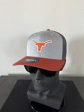 TEXAS LONGHORNS BEVO LOGO GRAY BURNT ORANGE ADULT MID CROWN TRUCKER HAT NEW 🤘🏼 picture
