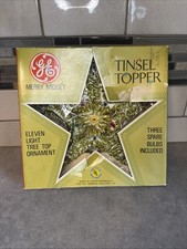 Vintage GE Merry Midget Lighted Tinsel Tree Topper Star -  picture