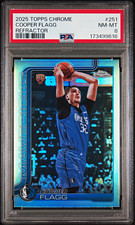 2025-26 Topps Chrome Cooper Flagg #251 Refractor RC PSA 8 picture