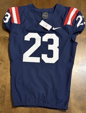 Nike Vapor FUSE Football Jersey Large L Navy Blue Red White Team Issue Sample picture