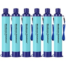 6pcs Water Filter Straw Portable Filtration Purifiers Personal Emergency Use picture