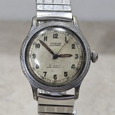 Vintage WWII Era Timor Mens Watch Military Dial 30mm Antique Mechanical *RUNS picture