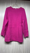 Milly of New York – Hot Pink Wool Knit Sweater | Size Medium picture