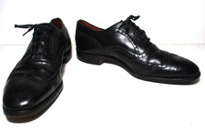 VTG Alan McAfee London Black Leather Wingtip Brogue Oxford Shoes Men's Shoes 9.5 picture