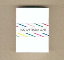 100 BLANK WHITE ACEO ATC ARTIST TRADING CARDS ~ DRAWING COLLAGE picture