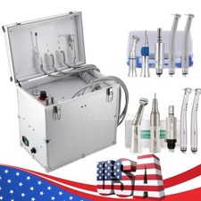 Portable Dental Mobile Delivery Unit System Air Compressor /Handpiece 4Holes picture