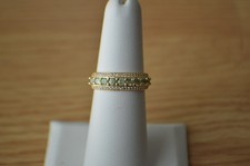 0.90ct Ambanja Demantoid Garnet /Zircon Ring 18k YG Plated over Fine Silver Sz 6 picture
