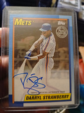 Topps 2025 Series 1 1990 Topps Auto Darryl Strawberry Mets Gold 36/50 picture