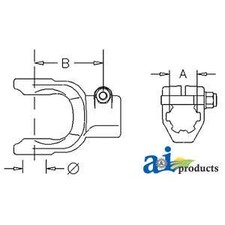 AW28317 Yoke fits John Deere 2018 HX14 picture