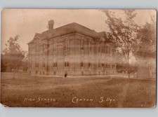 c1911 High School Building Canton South Dakota SD RPPC Real Photo Postcard picture