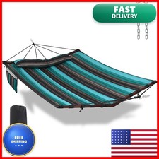 TEGERDEGER 12FT 2 Person Hammock 450LB Capacity V Shaped Hardwood Spreader Bar picture