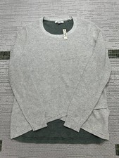 Madewell Sweater Womens Medium Gray Green Cotton Knit Pullover New  picture