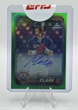 2024 TOPPS PRO DEBUT - MAX CLARK GREEN FOIL AUTOGRAPHS /99 DETROIT TIGERS RC picture