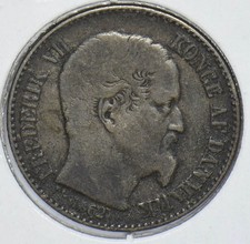 Danish West Indies 1862 Fredrick VII 10 Cents Silver 290968 combine shipping picture