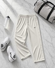 Nike Tearaway Track Pants Women’s S White Drawstring Elastic Waist 32x28 picture