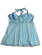 iCollection Women's Sexy Halter Lace Babydoll Size 2X Green picture