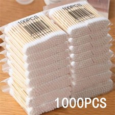100/1000pcs Double Head Wood Cotton Swab Nose Ears Cleaning Women Makeup Tools L picture