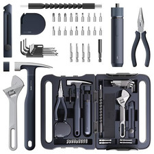 HOTO 40-Piece Tool Kit for Home Improvement, Household Essentials & DIY Black picture
