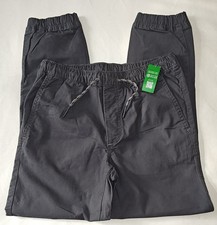 Kids Gap Boys Drawstring Joggers Pants Size XL Dark Gray Elastic Waistband ~ New picture