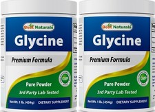 2 Pack Glycine Powder 1 LB *Boosts Energy/Nervous System Support* picture