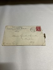 Vintage 1896 State of New York Cover Letter with Red Stamp picture