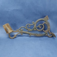 Dietz No 3 Antique Street Lamp Bracket Iron Wall Arm Hanging Light picture