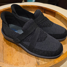 Orthofeet Amalya Women's Slip On Black Knit Size 9.5 2E X-WIDE NEW NO BOX picture