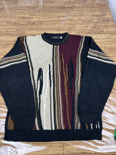 Vintage Protege Collection Geometric Knit Sweater 90s Retro Oversized Pullover picture