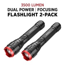 New Infinity X1 3500L Dual Power Focusing Flashlight, 2-pack, 1806333 Rechargeab picture