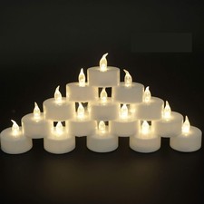 JUNPEI 400Pack Battery Tea Lights Candles - LED Tea Lights Realistic Bright picture