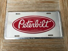 Authentic - Embossed Metal Peterbilt Vehicle License Plate Car Tag Semi  picture