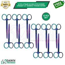 12 Pcs Littauer Suture Stitch Scissor Straight 4.5