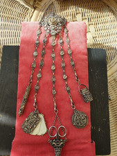 VICTORIAN ANTIQUE CHATELAINE AND TOOLS  picture