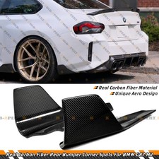 For 2023-26 BMW G87 M2 Winglet Carbon Fiber Rear Bumper Corner Spats Extension picture