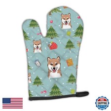 Caroline's Treasures BB5014OVMT Christmas Shiba Inu Oven Mitt picture