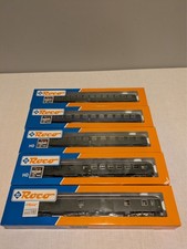 Roco HO #44740, 41, 42, 43, 44. DB passenger, combine and baggage cars. NIOB. picture