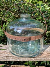 Perfection Kerosene Stove Glass Font Jar 1 Gal Aqua No Lid Pat 1919 1920 Vintage picture