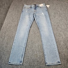 Aeropostale Skinny Aero2 Premium Air Denim Light Wash Distressed Jeans 31x32 picture